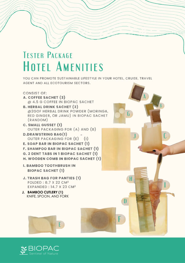 Tester package for hotel amenities Biopac