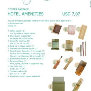 Tester package for hotel amenities